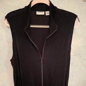 Chico's travelers, black vest size 2